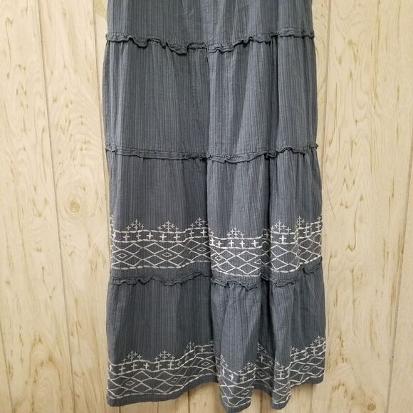 Knox Rose Embroidered Boho Dress Blue Size Medium - Picture 7 of 9